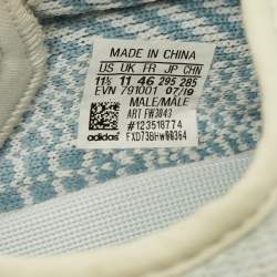 مملوكة مسبقًا حذاء رياضي ييزي x أديداس 350 V2 قماش تريكو أبيض منخفض الرقبة مقاس 46