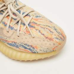 مملوكة مسبقًا Yeezy x Adidas Boost 350 V2 Size 43.5 White Knit Fabric and Net Lace Up Sneakers