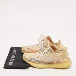 مملوكة مسبقًا Yeezy x Adidas Boost 350 V2 Size 43.5 White Knit Fabric and Net Lace Up Sneakers