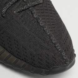 مملوكة مسبقًا Yeezy x Adidas Boost 350 V2 Static Reflective Size 42 Black Knit Fabric and Mesh Lace Up Sneakers