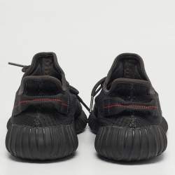 مملوكة مسبقًا Yeezy x Adidas Boost 350 V2 Static Reflective Size 42 Black Knit Fabric and Mesh Lace Up Sneakers