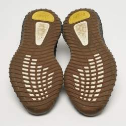 Pre Owned Yeezy x Adidas Boost 350 V2 Size 39.5 Grey Knit Fabric Cinder Low Top Sneakers