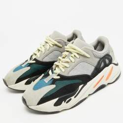 Pre Owned Yeezy x Adidas Boost 700 Size 38.5 Multicolor Leather, Mesh and Suede Wave Runner Low Top Sneakers