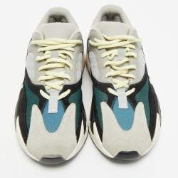 Pre Owned Yeezy x Adidas Boost 700 Size 38.5 Multicolor Leather, Mesh and Suede Wave Runner Low Top Sneakers