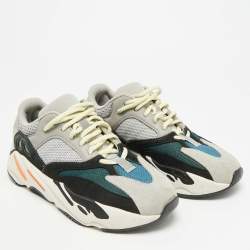 Pre Owned Yeezy x Adidas Boost 700 Size 38.5 Multicolor Leather, Mesh and Suede Wave Runner Low Top Sneakers