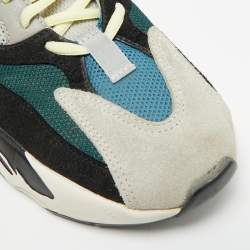 Pre Owned Yeezy x Adidas Boost 700 Size 38.5 Multicolor Leather, Mesh and Suede Wave Runner Low Top Sneakers