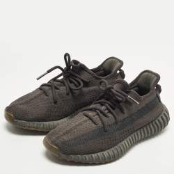 Pre Owned حذاء رياضي ييزي x أديداس قماش تريكو رمادي بوست 350 V2 سيندر مقاس 39.5