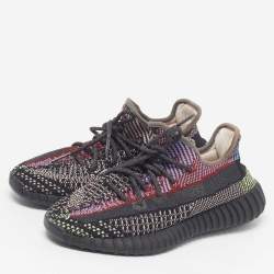 Pre Owned Yeezy x Adidas Boost 350 V2 Yecheil (Non-Reflective) Size 40 Multicolor Knit Fabric Low Top Sneakers