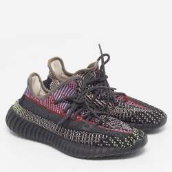 Pre Owned Yeezy x Adidas Boost 350 V2 Yecheil (Non-Reflective) Size 40 Multicolor Knit Fabric Low Top Sneakers