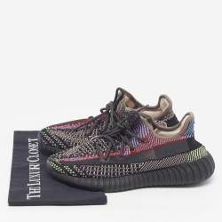 Pre Owned Yeezy x Adidas Boost 350 V2 Yecheil (Non-Reflective) Size 40 Multicolor Knit Fabric Low Top Sneakers
