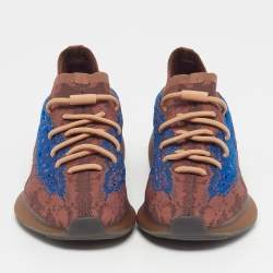 Pre Owned Yeezy x Adidas Boost 380 Azure Size 38.5 Blue Knit Fabric Low Top Sneakers