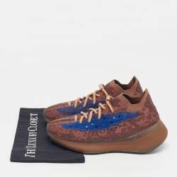 Pre Owned Yeezy x Adidas Boost 380 Azure Size 38.5 Blue Knit Fabric Low Top Sneakers