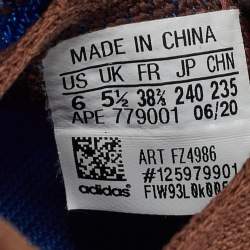 Pre Owned Yeezy x Adidas Boost 380 Azure Size 38.5 Blue Knit Fabric Low Top Sneakers