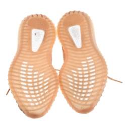 Pre Owned Yeezy x Adidas Beige Cotton Knit And Mesh Boost 350 V2 Clay Sneakers Size 36.5