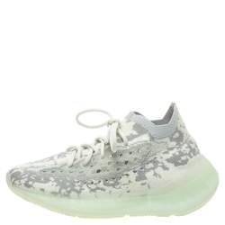 Pre Owned Yeezy x adidas Grey/White Cotton Knit Boost 380 Alien Sneakers Size 38