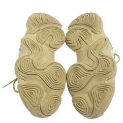 Pre Owned حذاء رياضي ييزي x أديداس جلد أخضر ليموني وقماش 500 ستون مقاس 36.5