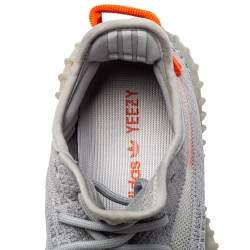Pre Owned Yeezy x Adidas Grey Cotton Knit Boost 350 V2 'Trfrm' Sneaker Size 38