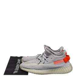 Pre Owned Yeezy x Adidas Grey Cotton Knit Boost 350 V2 'Trfrm' Sneaker Size 38
