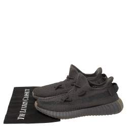 Pre Owned Yeezy x adidas Dark Grey Boost 350 V2 Cinder (Non-Reflective) Sneakers Size 39.5