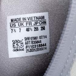 Pre Owned Adidas Torsion x Opening Ceremony Grey/White Suede, Fabric And Leather Zipper Detail Boots Size 40.5