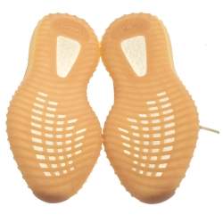 Pre Owned Yeezy x Adidas Beige Cotton Knit Boost 350 V2 Sneakers Size 40.5