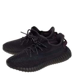 Pre Owned Yeezy x Adidas Grey Knit Fabric Boost 350 V2 Sneakers Size 40 2/3