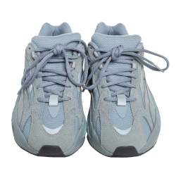 Pre Owned Yeezy x adidas Hospital Blue Mesh And Suede Boost 700 V2 Sneakers Size 37 1/3