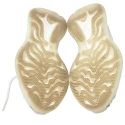 Pre Owned Yeezy x adidas White/Grey Knit Fabric Boost 380 Alien Sneakers Size 38