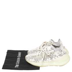 Pre Owned Yeezy x adidas White/Grey Knit Fabric Boost 380 Alien Sneakers Size 38