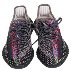 Pre Owned Yeezy x Adidas Multicolor Knit Fabric Boost 350 V2 Yecheil Sneakers Size FR38