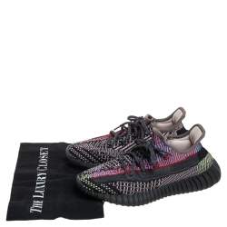 Pre Owned Yeezy x Adidas Multicolor Knit Fabric Boost 350 V2 Yecheil Sneakers Size FR38
