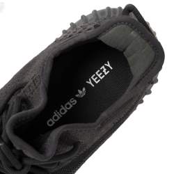 Pre Owned Yeezy x Adidas Dark Grey Cotton Knit Boost 350 V2 Cinder Sneakers Size 40 2/3