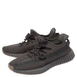 Pre Owned Yeezy x Adidas Dark Grey Cotton Knit Boost 350 V2 Cinder Sneakers Size 40 2/3
