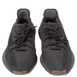 Pre Owned Yeezy x Adidas Dark Grey Cotton Knit Boost 350 V2 Cinder Sneakers Size 40 2/3