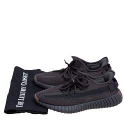 Pre Owned  حذاء رياضي اديداس X ييزي بوست 350 V2 تريكو قطن رصاصي مقاس 38.5