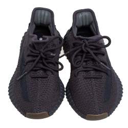 Pre Owned  حذاء رياضي اديداس X ييزي بوست 350 V2 تريكو قطن رصاصي مقاس 38.5