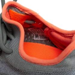 Pre Owned Yeezy x Adidas Green/Grey Cotton Knit Fabric Boost 350 V2 Desert Sage Sneakers Size 38