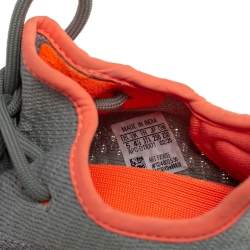 Pre Owned Yeezy x Adidas Green/Grey Cotton Knit Fabric Boost 350 V2 Desert Sage Sneakers Size 37.5