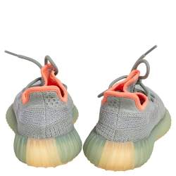 Pre Owned Yeezy x Adidas Green/Grey Cotton Knit Fabric Boost 350 V2 Desert Sage Sneakers Size 37.5