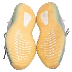 Pre Owned Yeezy x Adidas Green/Grey Cotton Knit Fabric Boost 350 V2 Desert Sage Sneakers Size 37.5