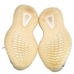 Pre Owned Yeezy x adidas White/Black Cotton Knit Yeezy Boost 350 V2 Zebra Sneakers Size FR 38