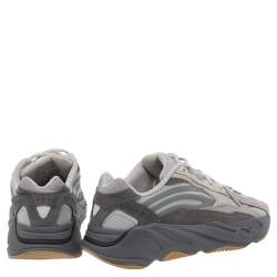 Pre Owned Yeezy x Adidas Grey Suede And Fabric Boost 700 V2 Tephra Sneakers Size 42