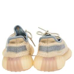 Pre Owned حذاء رياضي ييزي x اديداس لينن بوست  350 V2  قماش تريكو بيج/رصاصي مقاس 40 2/3