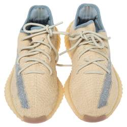 Pre Owned حذاء رياضي ييزي x اديداس لينن بوس ت  350 V2  قماش تريكو بيج/رصاصي مقاس 40 2/3