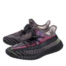 Pre Owned Yeezy x Adidas Multicolor Knit Fabric Boost 350 V2 Yecheil (Non-Reflective) Sneakers Size 41 1/3