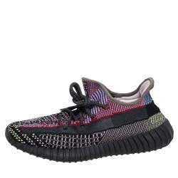 Pre Owned Yeezy x Adidas Multicolor Knit Fabric Boost 350 V2 Yecheil (Non-Reflective) Sneakers Size 41 1/3