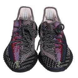 Pre Owned Yeezy x Adidas Multicolor Knit Fabric Boost 350 V2 Yecheil (Non-Reflective) Sneakers Size 41 1/3