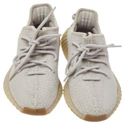 Pre Owned حذاء رياضي ييزي x أديداس بوست 350 ڨي2 سيسامي قماش تريكو رصاصي مقاس 36