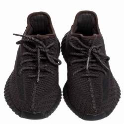 Pre Owned حذاء رياضي ييزي x أديداس بوست 350 في2 ستاتك تريكو قطن أسود مقاس 38 2/3