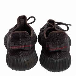 Pre Owned حذاء رياضي ييزي x أديداس بوست 350 في2 ستاتك تريكو قطن أسود مقاس 38 2/3